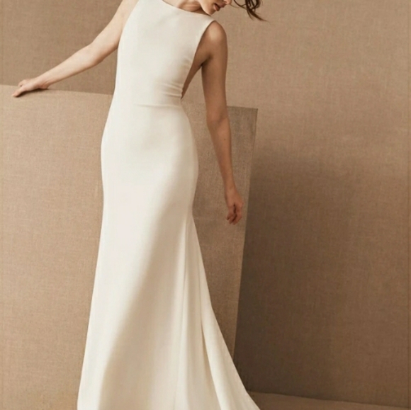 Watters Dresses & Skirts - NWT Watters Wedding Gown Sleek Silk, Train SZ 15